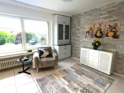 Ein Sitzbereich in der Unterkunft Komfortappartement mit Terraasse