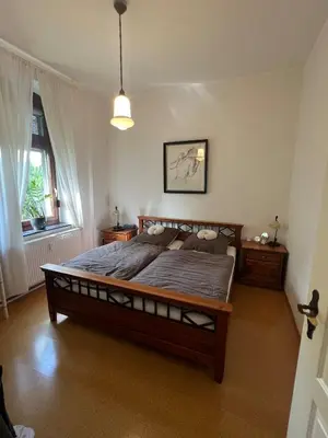Ein Bett oder Betten in einem Zimmer der Unterkunft JustlikeHome-Zentral mit Garten