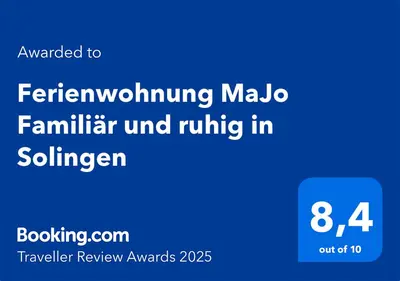 Ein Zertifikat, Auszeichnung, Logo oder anderes Dokument, das in der Unterkunft FeWo MaJo - Rustikal & entspannt Perfekt für Arbeit oder Auszeit ausgestellt ist