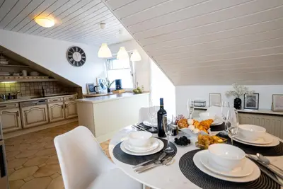 Küche/Küchenzeile in der Unterkunft Boutique Apartment Niederrhein