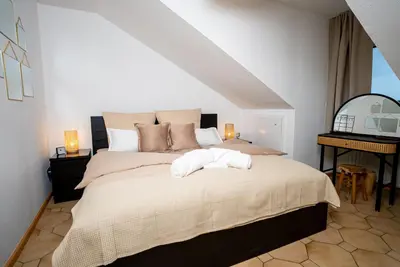 Ein Bett oder Betten in einem Zimmer der Unterkunft Boutique Apartment Niederrhein