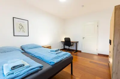 Ein Sitzbereich in der Unterkunft Rhine Apartment
