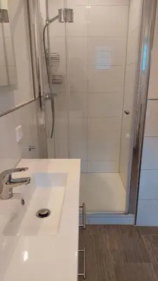 Ein Badezimmer in der Unterkunft Haus Blankenagel
