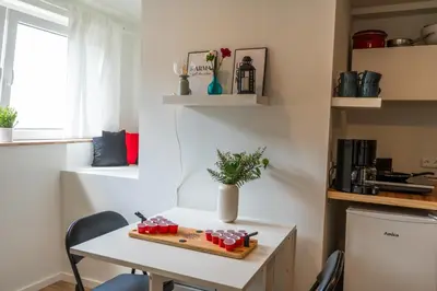 Küche/Küchenzeile in der Unterkunft City Apartments Old Town Düsseldorf