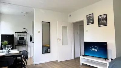 TV/Unterhaltungsangebot in der Unterkunft Schönes Studioapartment Uni Nähe, WLAN, 4 Gäste
