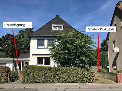 Das Gebäude in dem sich die Ferienwohnung befindet