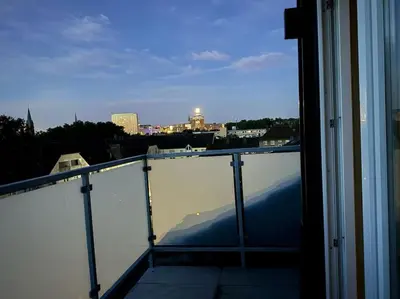 Ein Balkon oder eine Terrasse in der Unterkunft JayBnB - Loft über den Dächern von Dortmund