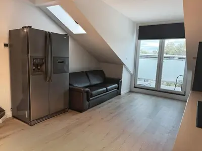 Ein Sitzbereich in der Unterkunft JayBnB - Loft über den Dächern von Dortmund