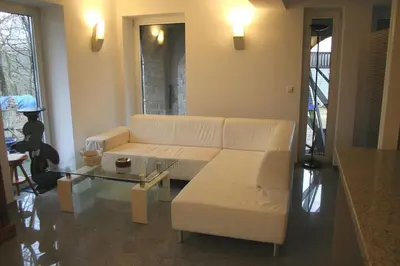 Ein Sitzbereich in der Unterkunft Ferienwohnung Ruhrblick Wengern