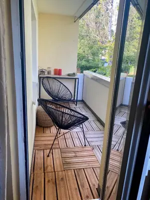 Ein Balkon oder eine Terrasse in der Unterkunft Nett in Mettmann