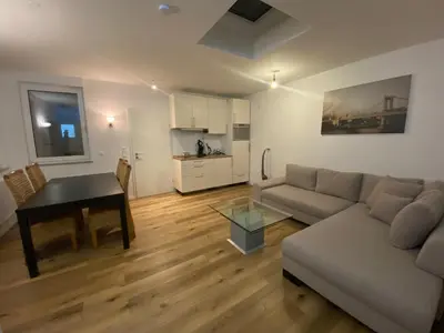 Ein Sitzbereich in der Unterkunft Minos Bungalow