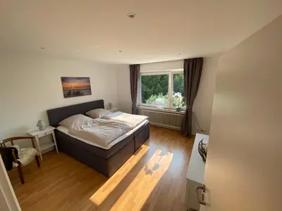 Ein Bett oder Betten in einem Zimmer der Unterkunft Stilvolles Domizil im Zentrum von Unna
