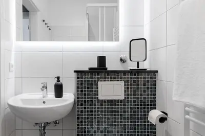 Ein Badezimmer in der Unterkunft Premium Apartment - Küche - Komfort - Zentral