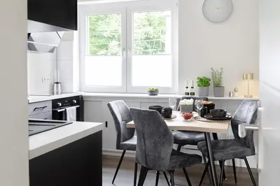 Küche/Küchenzeile in der Unterkunft Premium Apartment - Küche - Komfort - Zentral