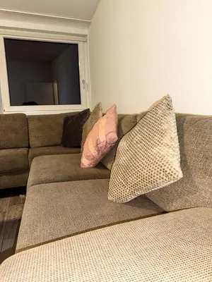 Ein Sitzbereich in der Unterkunft Ruhr Business Apartments Essen Apartment mit 7 Einzelbetten Privat