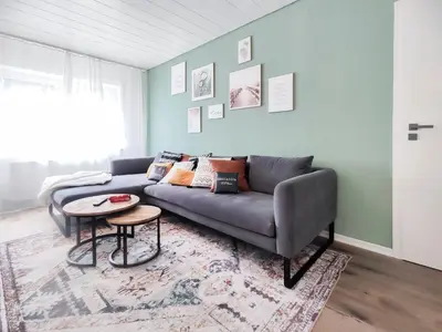 Ein Sitzbereich in der Unterkunft Maracoon - Design-Apartments mit Küche, Garten, Self-Checkin