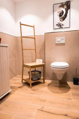 Ein Badezimmer in der Unterkunft Auszeit Altenhorst, Bauernhaus
