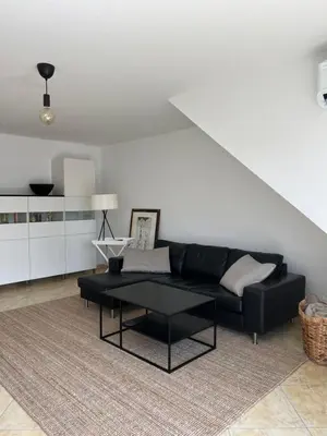 Ein Sitzbereich in der Unterkunft Lichtdurchflutetes Appartement im zentralen Ruhrgebiet