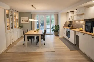 Küche/Küchenzeile in der Unterkunft 2 Zimmer Apartment am Zoo mit Garten