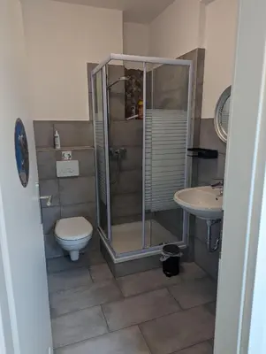 Ein Badezimmer in der Unterkunft Südwind