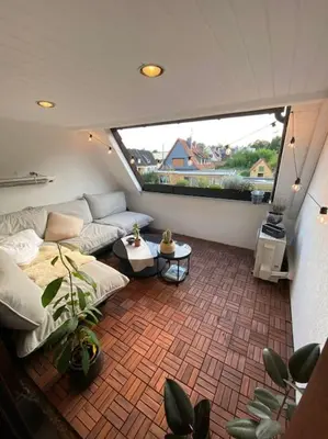 Ein Sitzbereich in der Unterkunft Loft in ruhiger Lage mit Blick ins Grüne