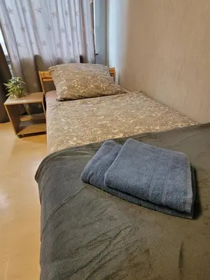 Ein Bett oder Betten in einem Zimmer der Unterkunft Unterkunft in Castrop-Rauxel, Henrichenburg mit guter Verkehrsanbindung