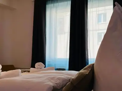 Ein Bett oder Betten in einem Zimmer der Unterkunft 99qm FeWo Uniklinikum-Essen