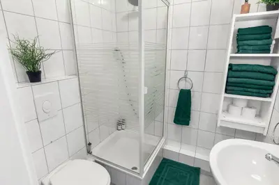 Ein Badezimmer in der Unterkunft NEU Ruhige und gemütliche Wohnung mit Balkon