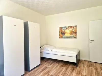 Ein Bett oder Betten in einem Zimmer der Unterkunft Meribu S27 Wohnung für Monteure und Arbeiter