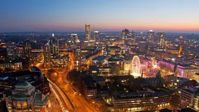 Ein allgemeiner Blick auf Essen oder ein Stadtblick von der Ferienwohnung aus