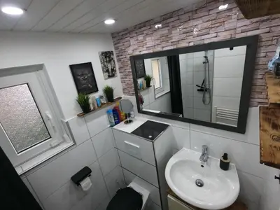 Ein Badezimmer in der Unterkunft Pension Zollverein