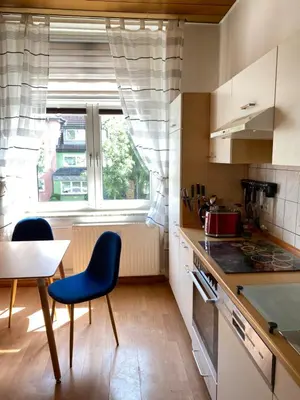 Küche/Küchenzeile in der Unterkunft Sternbusch Wohnung, perfekte Lage zwischen Uni und Hbf Duisburg