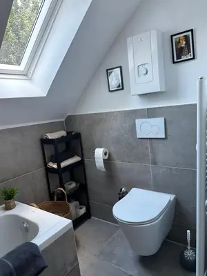 Ein Badezimmer in der Unterkunft Stilvolles Apartment nähe Messe Düsseldorf in Duisburg Süd