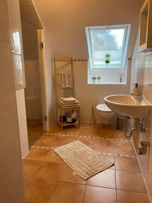 Ein Badezimmer in der Unterkunft Großzügiger Komfort direkt am Waldrand