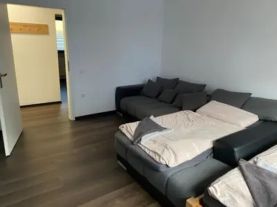 Ein Sitzbereich in der Unterkunft 1 Zimmer Ferienwohnung in Essen