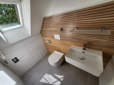 Ein Badezimmer in der Unterkunft ELENA flat Maiglöckchen CentrO Westfield Centro