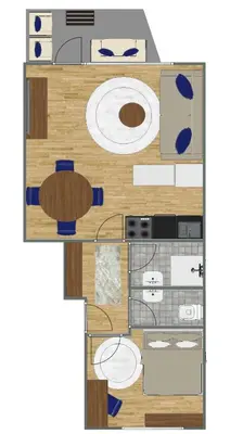 Küche/Küchenzeile in der Unterkunft Excellence Deluxe Suite mit Balkon & Stadtblick - zentral an der Messe Essen