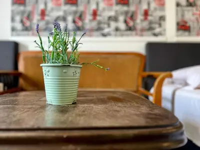 Ein Sitzbereich in der Unterkunft London Suite für 4 mit Küche und WIFI