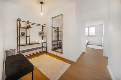Ein Badezimmer in der Unterkunft Exquisite Superior Suite 80m2 mit 2 Schlafzimmern & Badewanne - Messe Essen