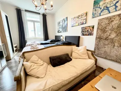 Ein Sitzbereich in der Unterkunft NewYork Suite für 4 mit Küche und WIFI