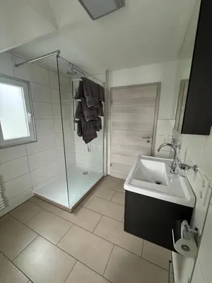 Ein Badezimmer in der Unterkunft Ferienhaus Auf der Drossel