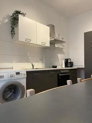 Küche/Küchenzeile in der Unterkunft WhiteWood-Apartment - Nähe A43 - zentral - inkl WiFi