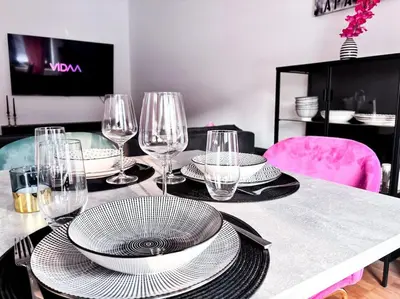 Grundriss der Unterkunft ThinkPink! Apartment im Herzen Dortmunds