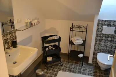 Ein Badezimmer in der Unterkunft Fabrikantenvilla