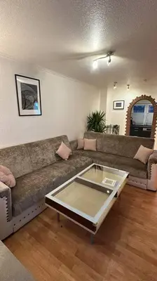 Ein Sitzbereich in der Unterkunft Top 3 Zimmer Appartment bei der Schalke Arena, Sport und Natur nähe Dortmund Essen Düsseldorf Oberhausen