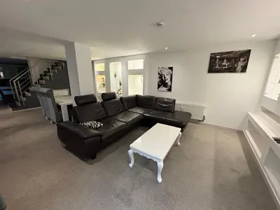 Ein Sitzbereich in der Unterkunft Big comfort Bungalow incl Carcharger