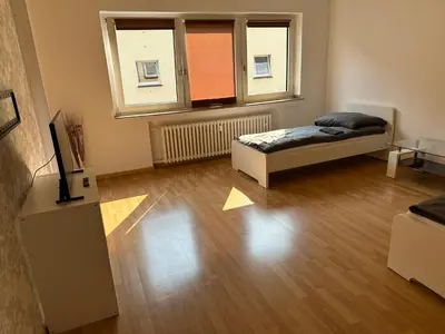 Ein Sitzbereich in der Unterkunft SpeedStay - Essen