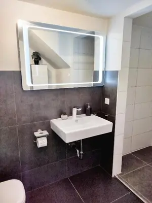 Ein Badezimmer in der Unterkunft Studio Apartment am Zoo