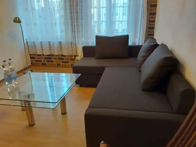 Ein Sitzbereich in der Unterkunft Duesseldorf altstadt bolkerstr
