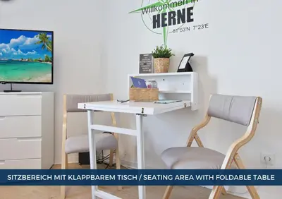 TV/Unterhaltungsangebot in der Unterkunft RtR Apartment Herne - Für bis zu 2 Personen - Voll ausgestattet - Zentrum - Smart TV - WIFI - Modern